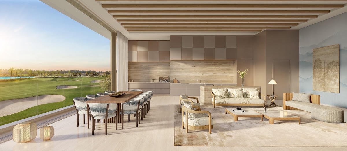 Living do apartamento de 170 m² do Vista Riviera