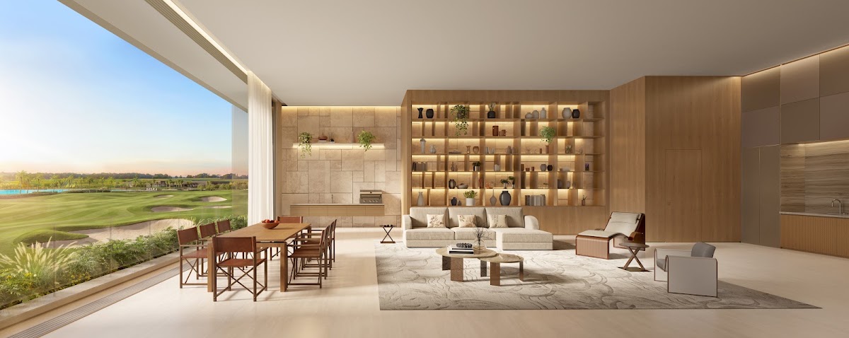 Living do apartamento de 195 m² do Vista Riviera