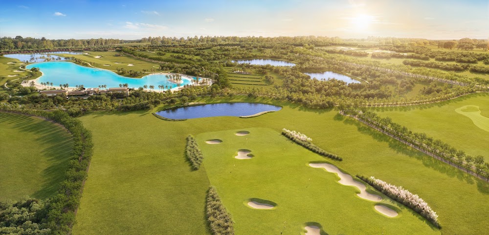 Driving range do campo de golfe