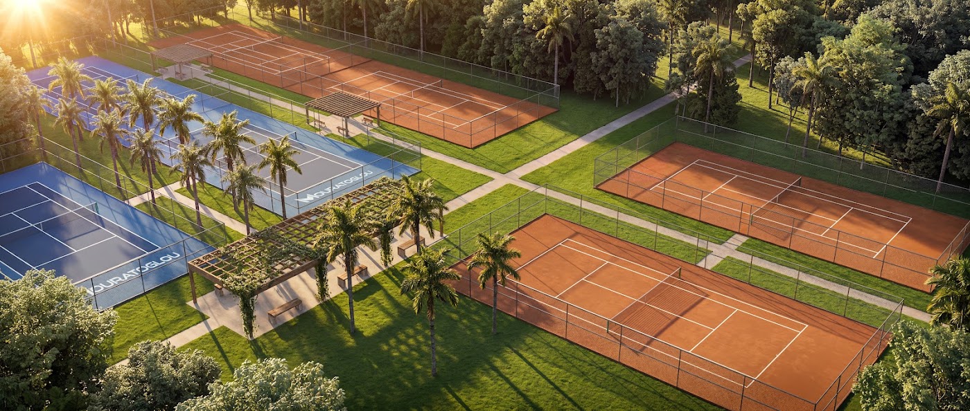 Quadras do Mouratoglou Tennis Center